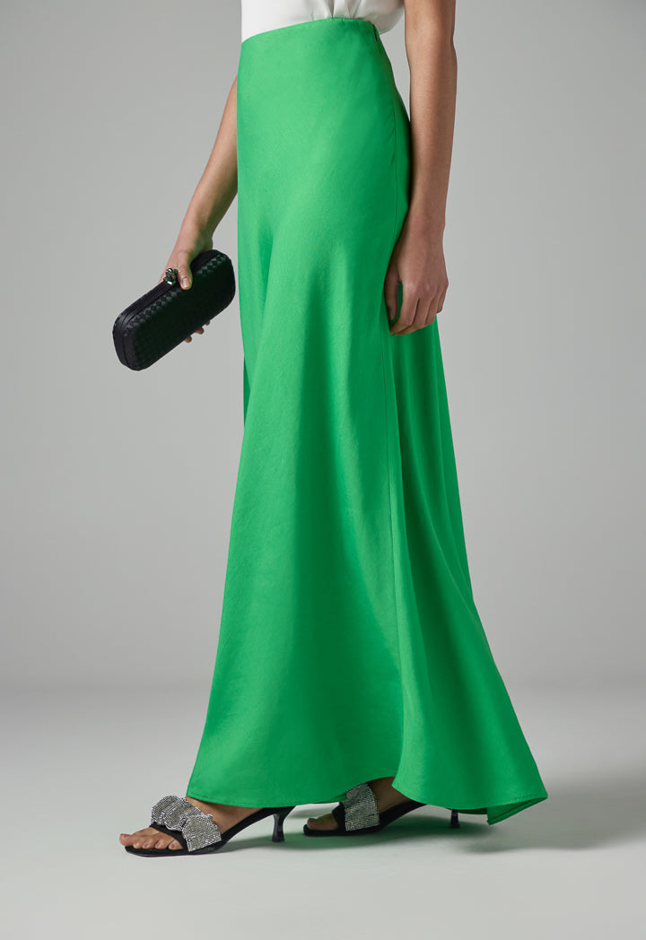 Choice Single Tone Flared Skirt - Ramadan Style Green