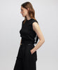 Ipekyol Draped Strip Knit Top Black