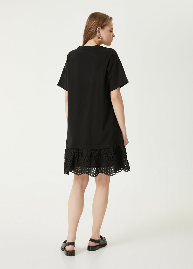 Beymen Club Stone Logo Mini Dress Black