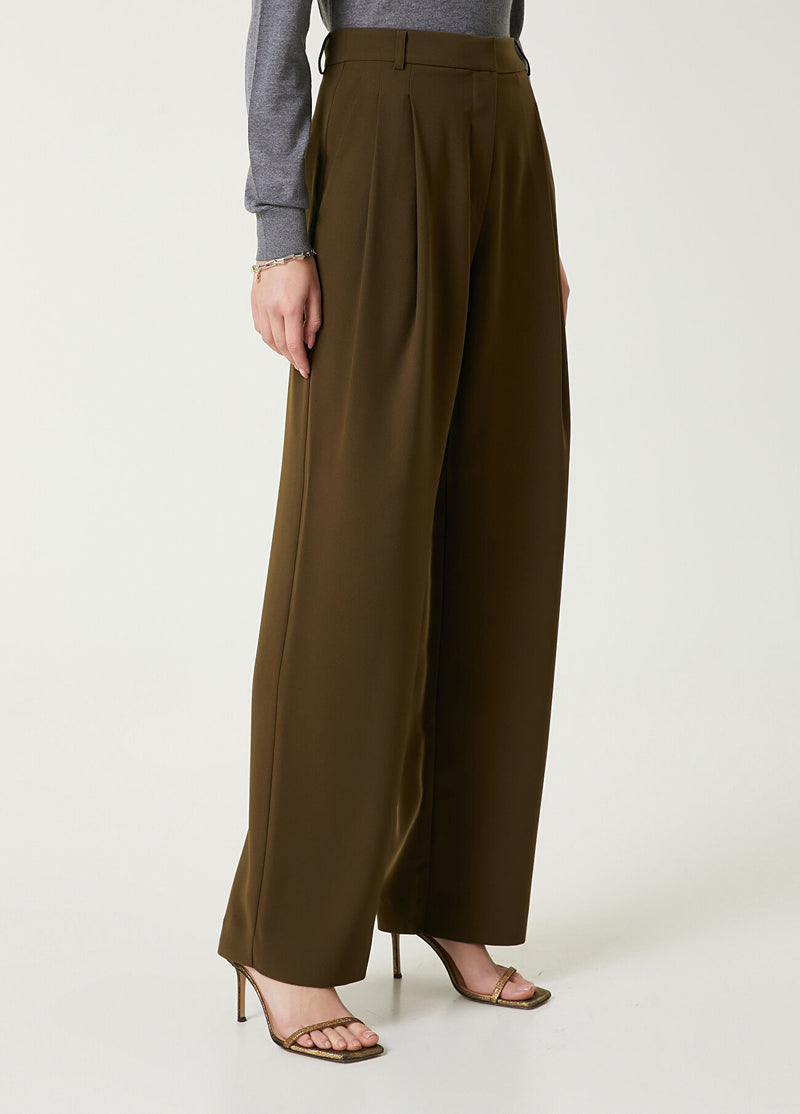 Beymen Club Crepe Palazzo Pants Khaki