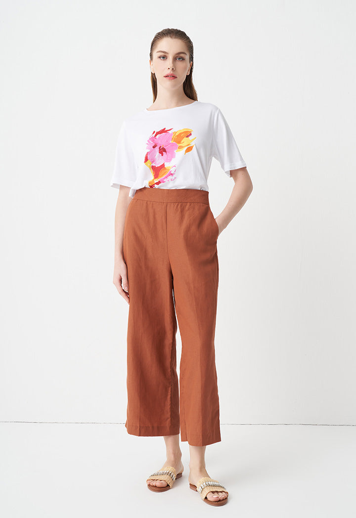 Choice Flower Printed T-Shirt Off White