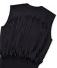 Ipekyol Draped Strip Knit Top Black