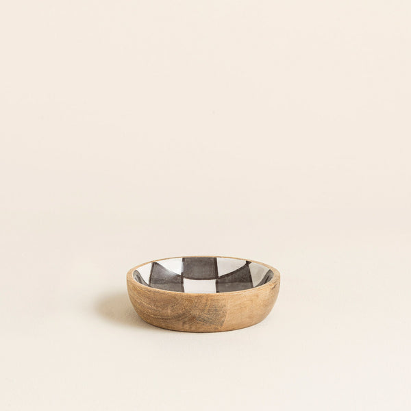 Chakra Chalet Chequered Bowl 12.5Cm Brown