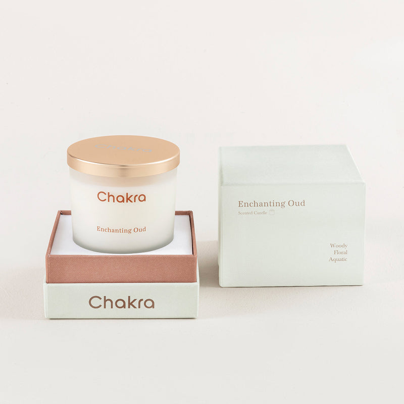 Chakra Scented Candle 200 G - Enchanting Oud Oud