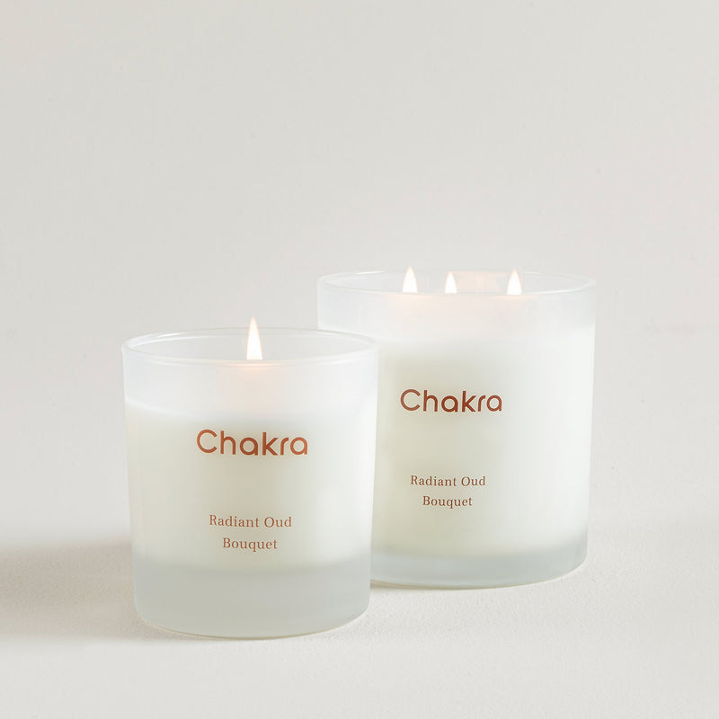Chakra Scented Candle 200 G - Radiant Oud Bouquet Oud