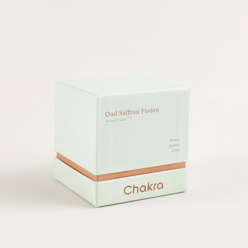 Chakra Scented Candle 200 G - Oud Saffron Fusion Oud