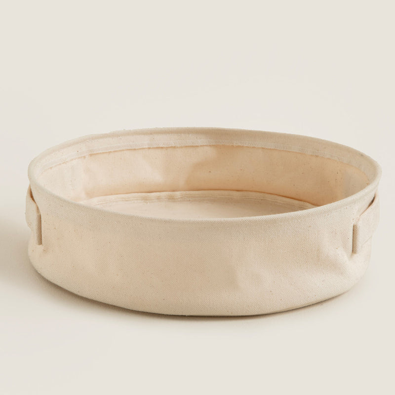 Chakra Ribali Canvas Round Organizer  33X8 Cm Natural