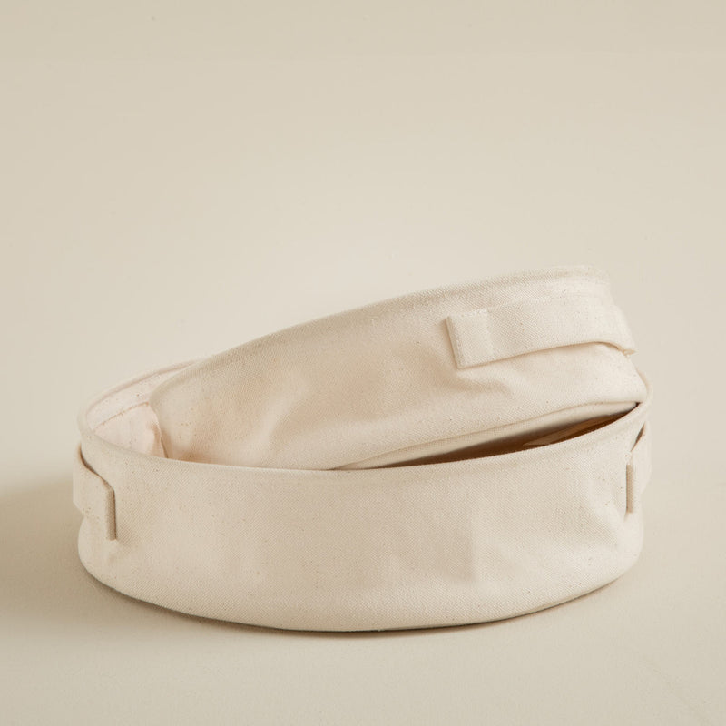 Chakra Ribali Canvas Round Organizer  33X8 Cm Natural