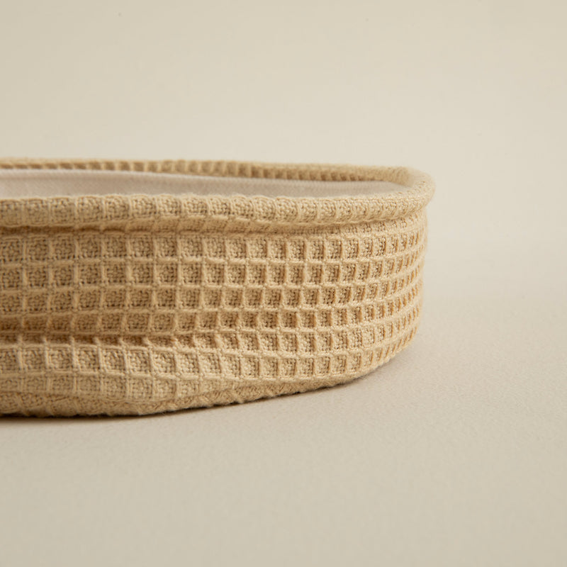 Chakra Salina Waffle Round Organizer 21 Cm Natural