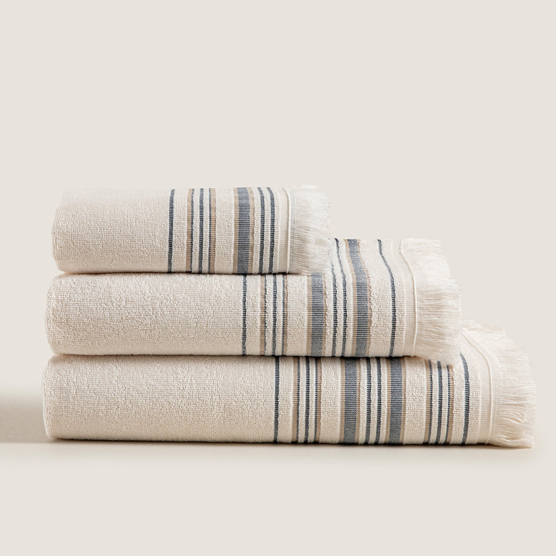 Chakra Derin Hand Towel 30X50 Cm Marine Blue/White
