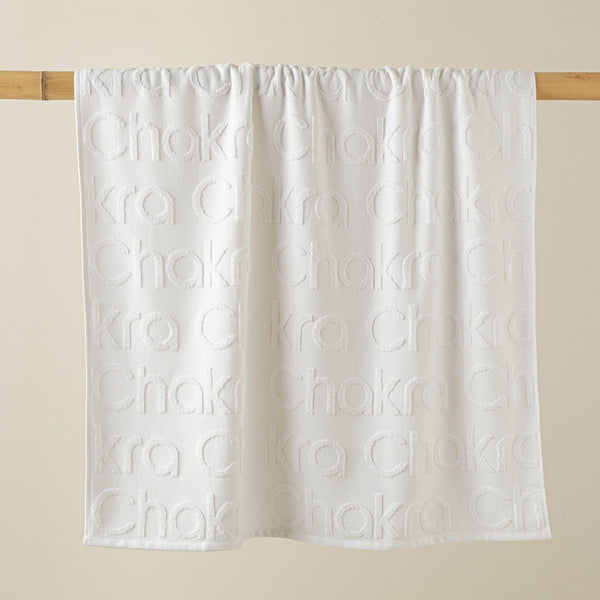 Chakra Chakra Logo Beach Towel 85X150 Cm White