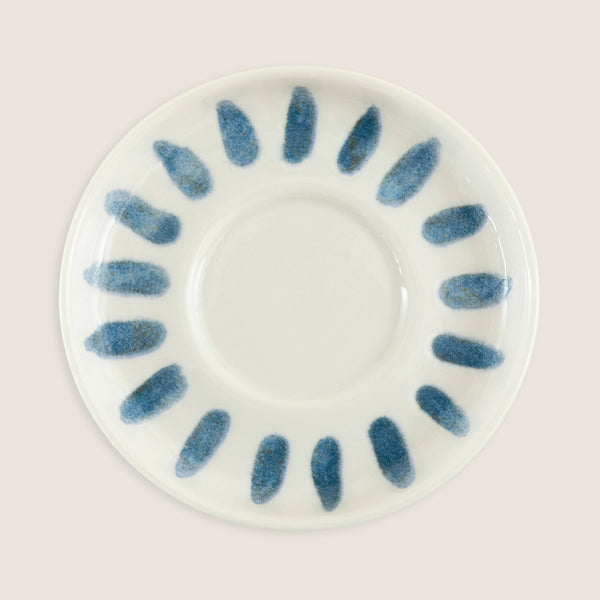 Chakra Seaside Tea Plate 11Cm Blue - White