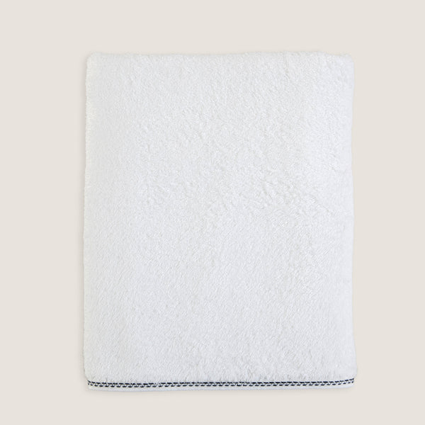 Chakra Madeline Towel 85X150Cm Marine Blue/White