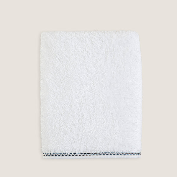 Chakra Madeline Towel 50X90Cm Marine Blue/White
