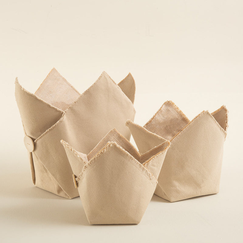 Chakra Button Pot Cover 15 Cm Natural