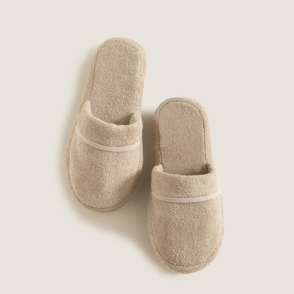 Chakra Solid Unisex Slippers Dark Beige