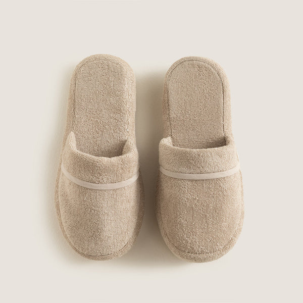 Chakra Solid Unisex Slippers Dark Beige
