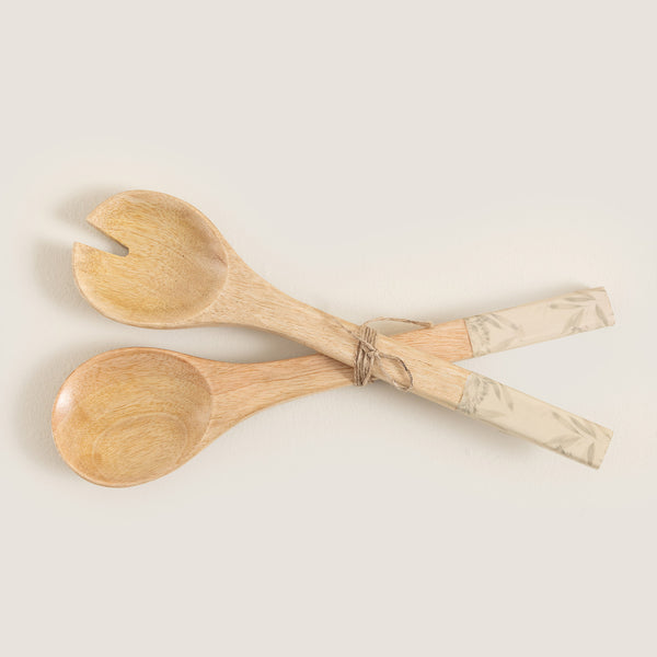 Chakra Lorenza Salad Serving Set Beige