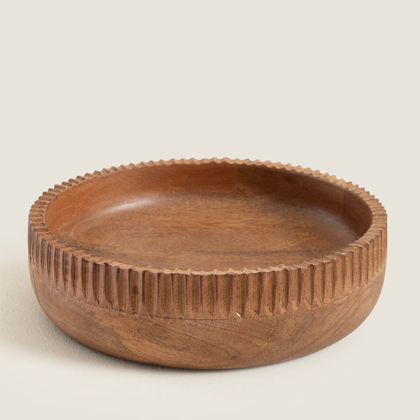 Chakra Simple Nature Decorative Bowl 30 Cm Natural