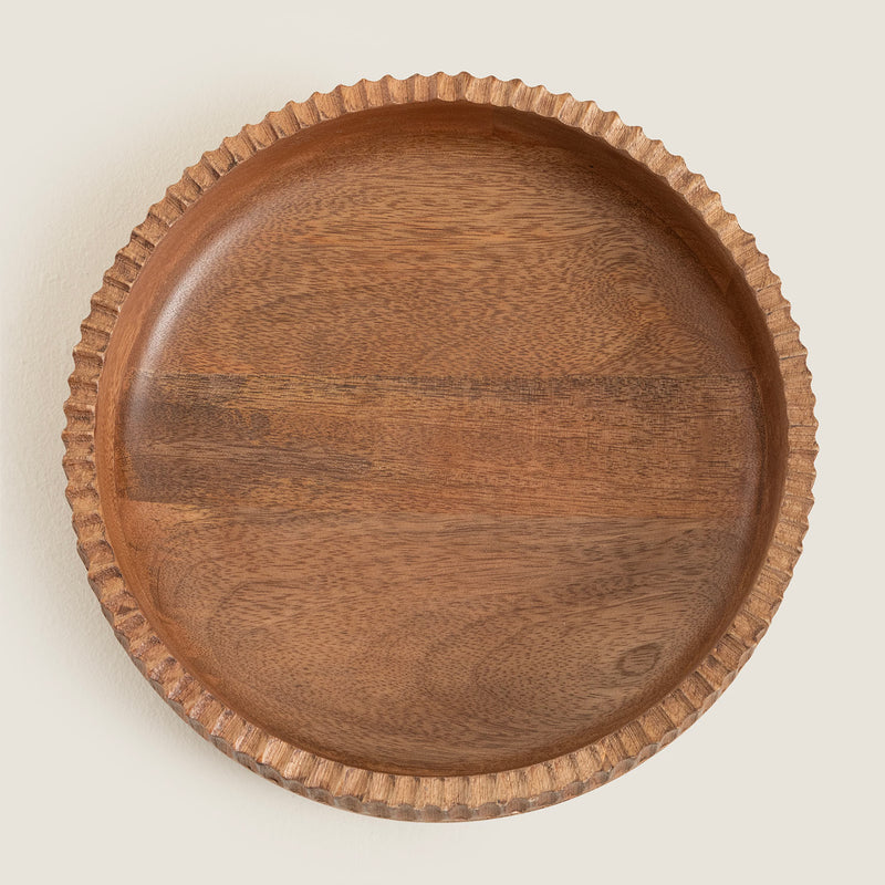 Chakra Simple Nature Decorative Bowl 30 Cm Natural