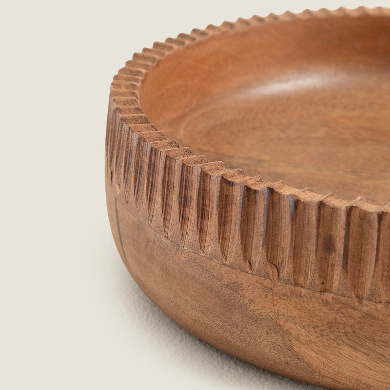 Chakra Simple Nature Decorative Bowl 30 Cm Natural