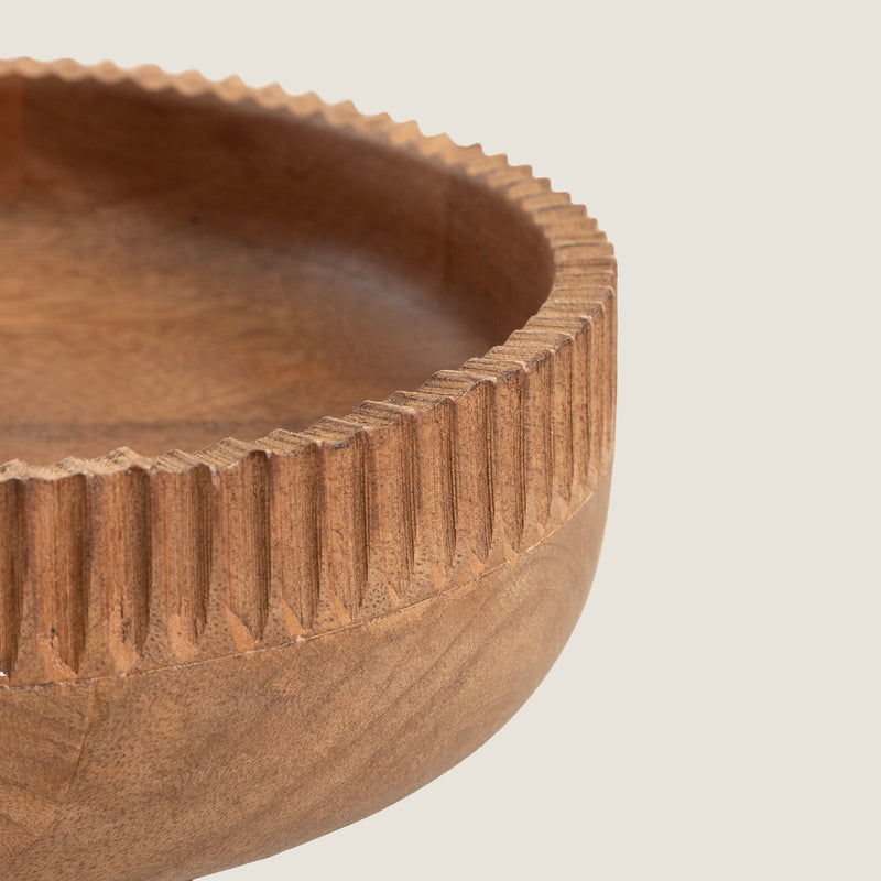 Chakra Simple Nature Decorative Bowl 30 Cm Natural