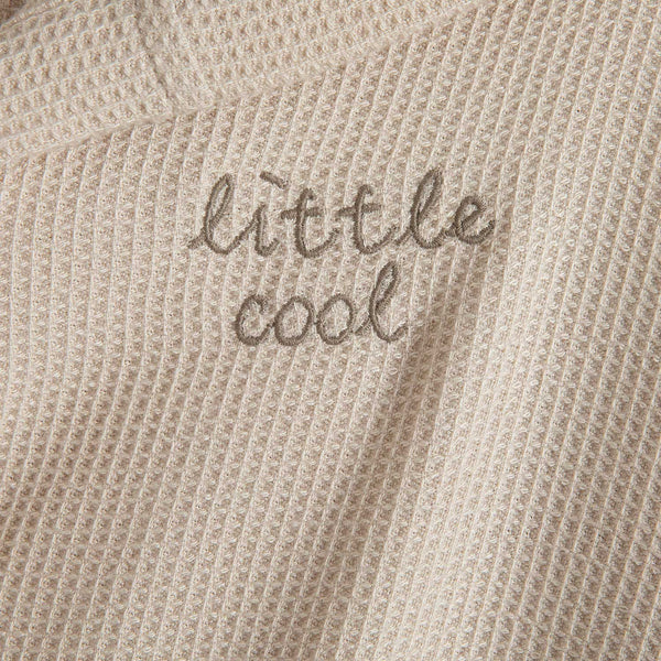 Chakra Little Basic Hoodie Boy Bathrobe Beige
