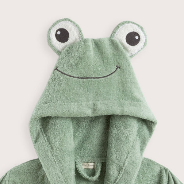 Chakra Frog Hood Bathrobe Green