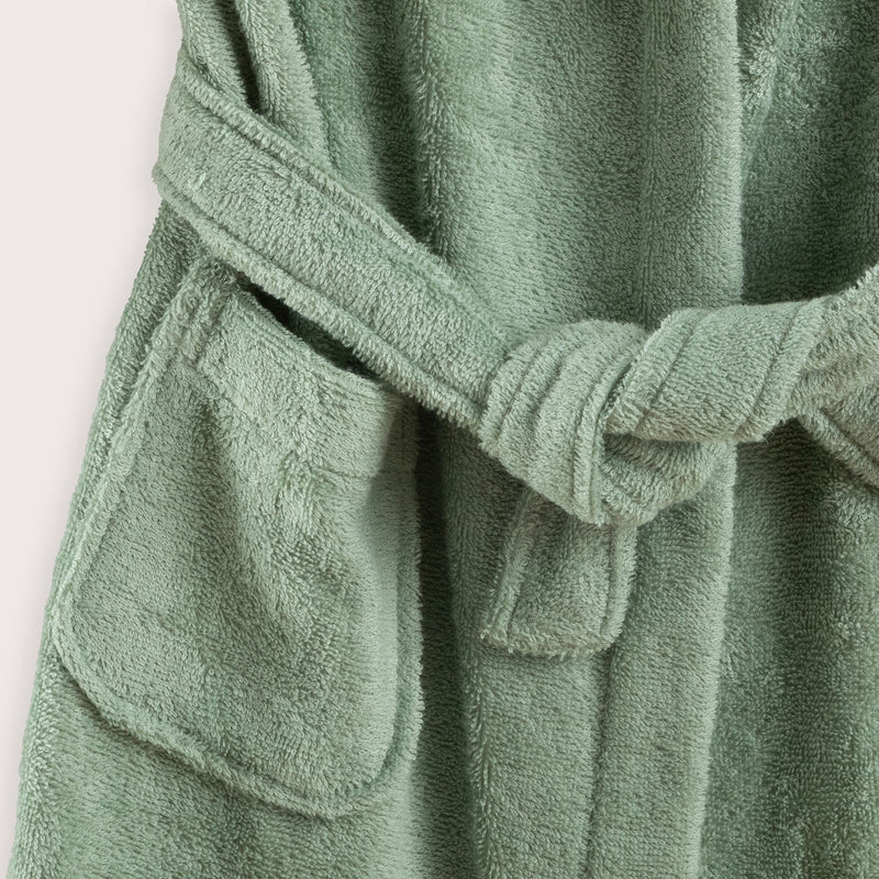 Chakra Frog Hood Bathrobe Green