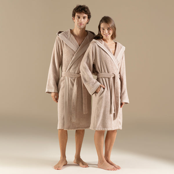 Chakra Lydia Unisex Bathrobe Light Somon