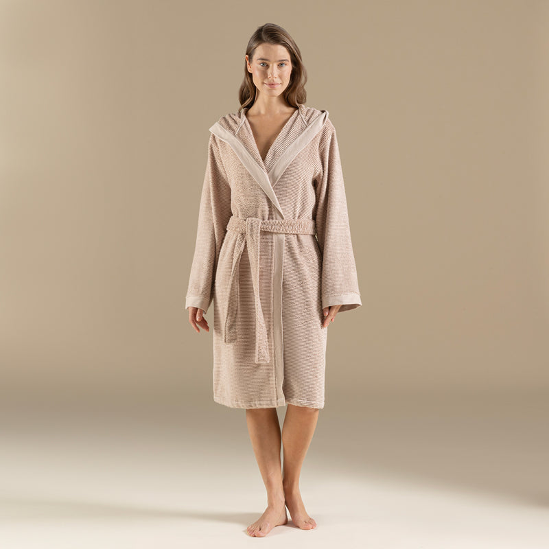 Chakra Lydia Unisex Bathrobe Light Somon