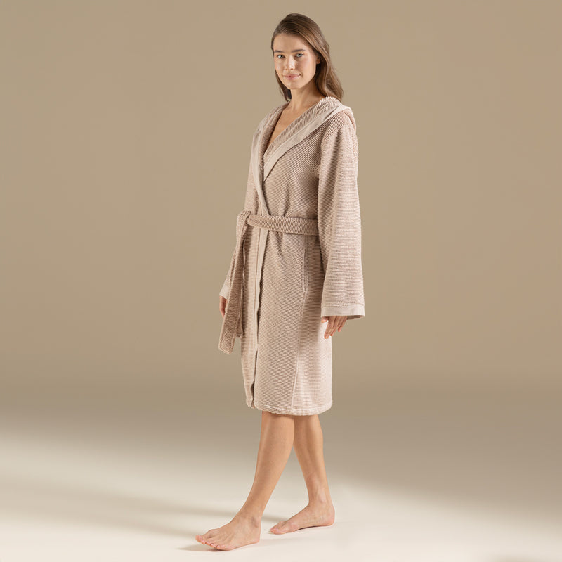 Chakra Lydia Unisex Bathrobe Light Somon