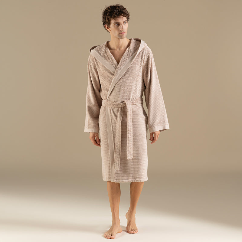 Chakra Lydia Unisex Bathrobe Light Somon