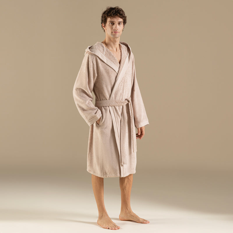 Chakra Lydia Unisex Bathrobe Light Somon