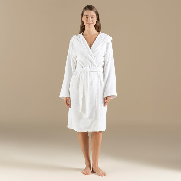 Chakra Lydia Unisex Bathrobe White