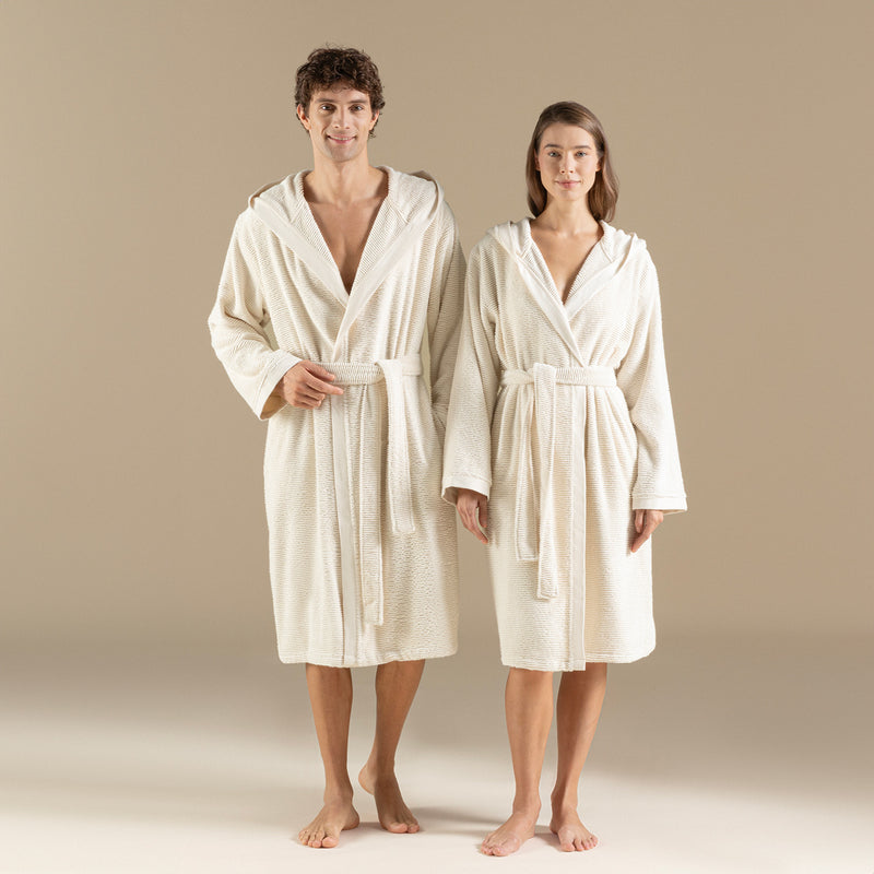 Chakra Lydia Unisex Bathrobe Natural