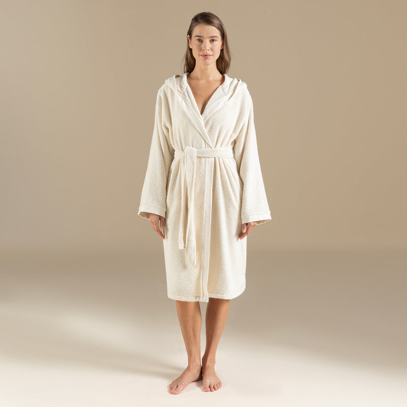 Chakra Lydia Unisex Bathrobe Natural