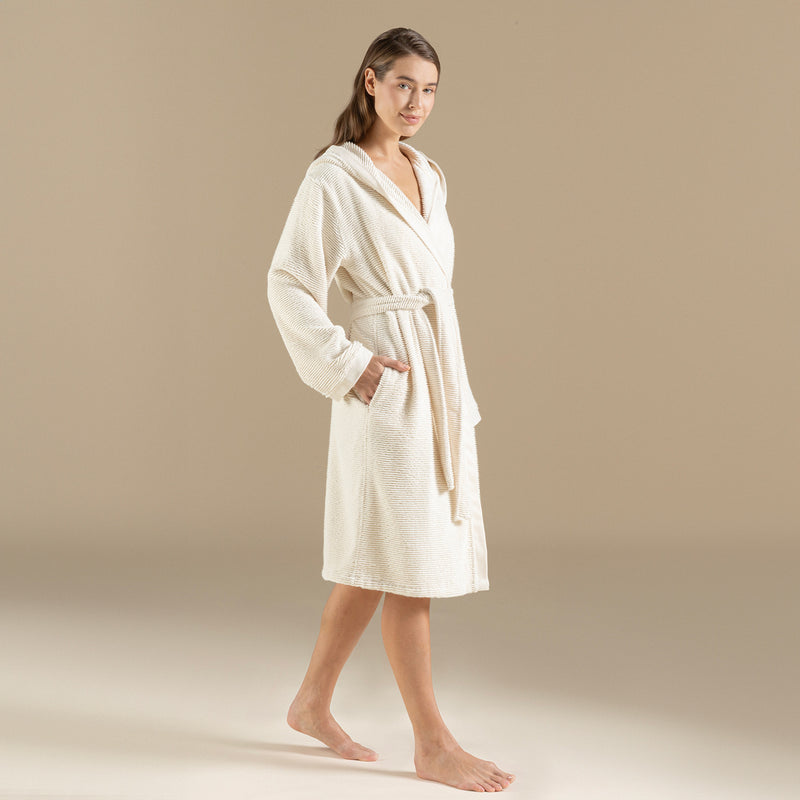 Chakra Lydia Unisex Bathrobe Natural