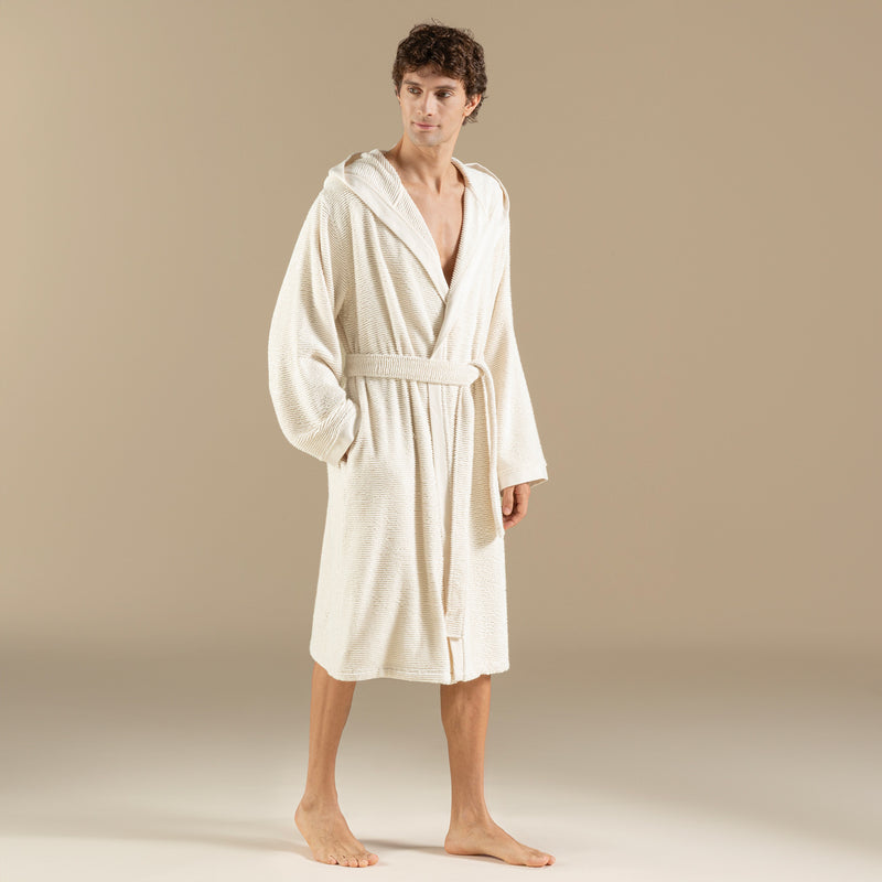 Chakra Lydia Unisex Bathrobe Natural