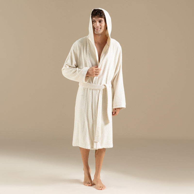 Chakra Lydia Unisex Bathrobe Natural