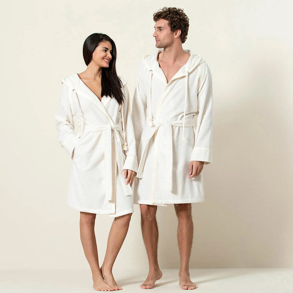 Chakra Ferme Unisex Bathrobe Ecru