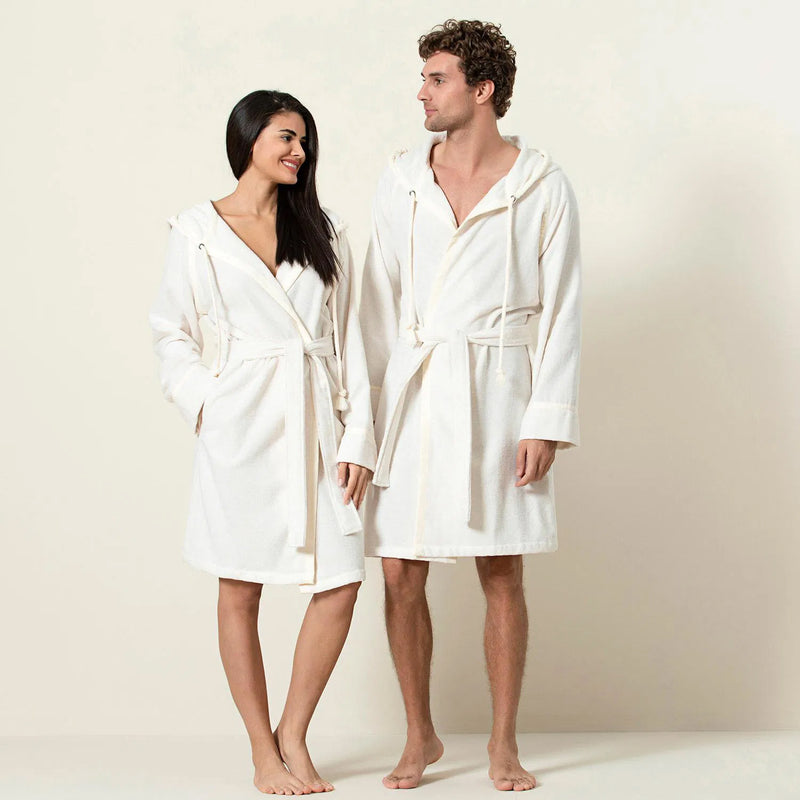Chakra Ferme Unisex Bathrobe Ecru