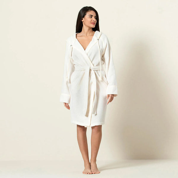 Chakra Ferme Unisex Bathrobe Ecru