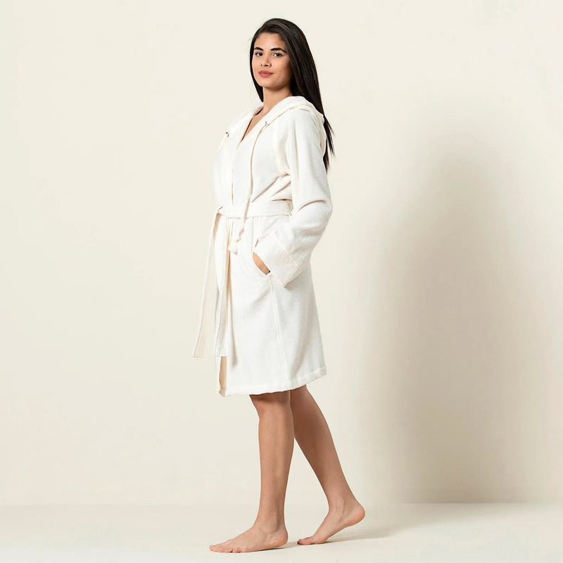 Chakra Ferme Unisex Bathrobe Ecru