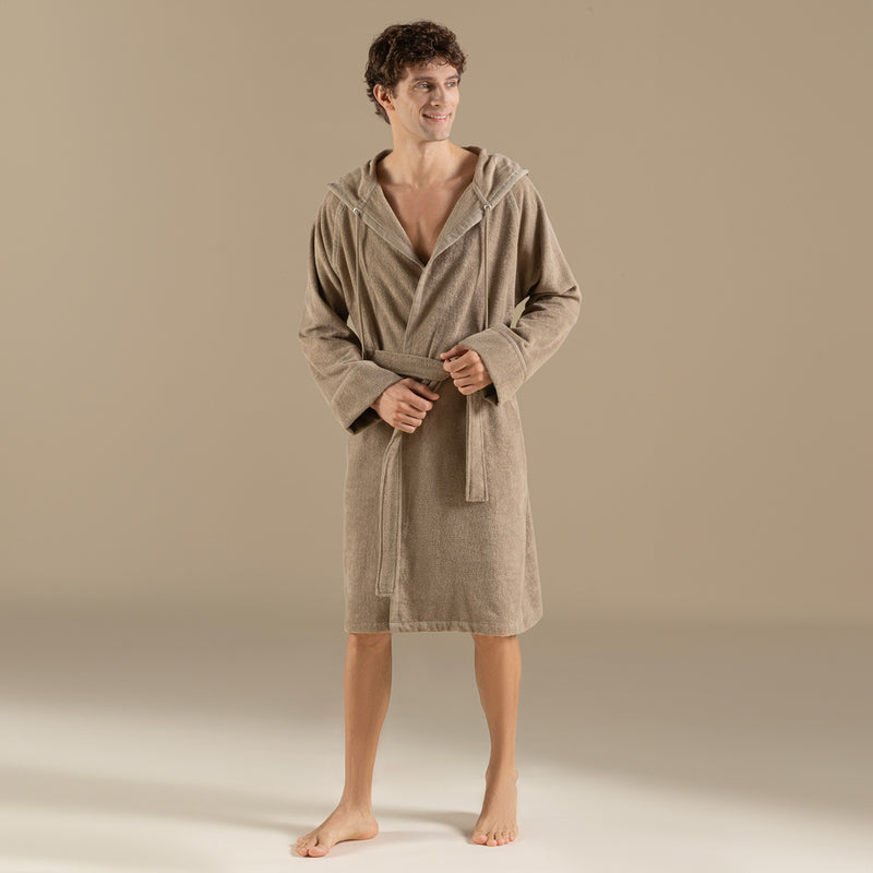 Chakra Ferme Unisex Bathrobe Khaki