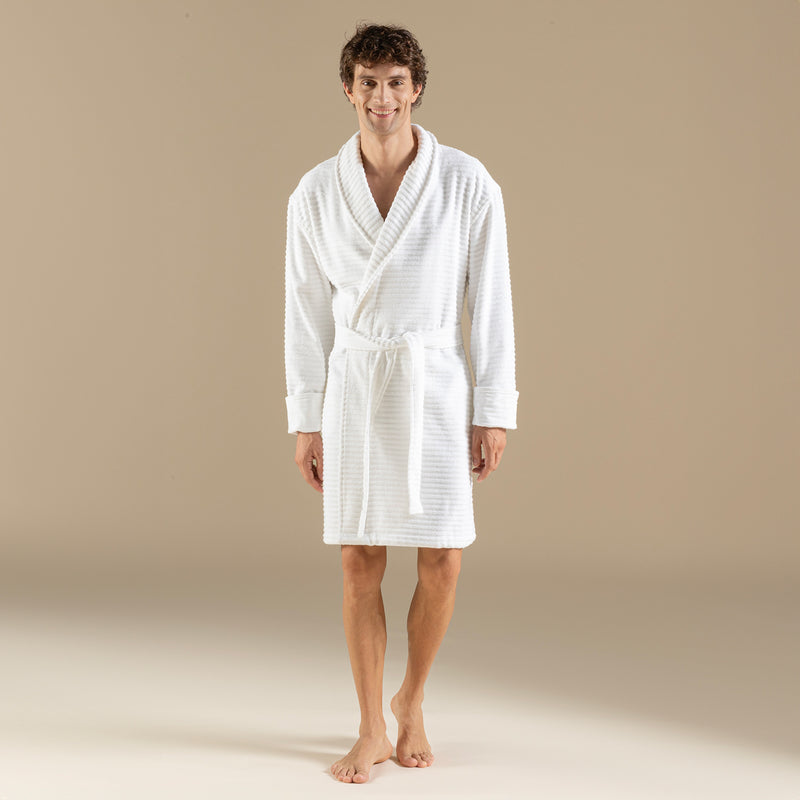 Chakra Hera Unisex Bathrobe White