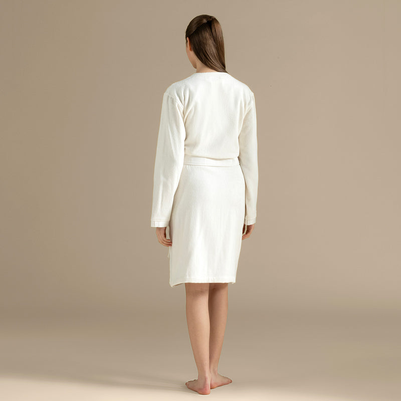 Chakra Perla Unisex Bathrobe Ecru