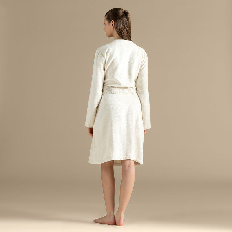 Chakra Soire Unisex Bathrobe Natural