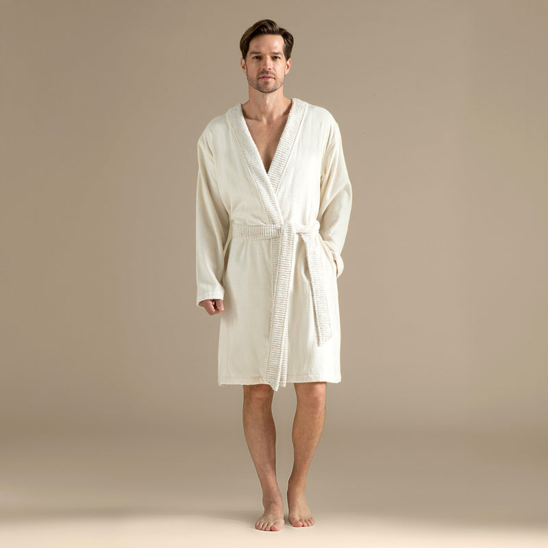 Chakra Soire Unisex Bathrobe Natural