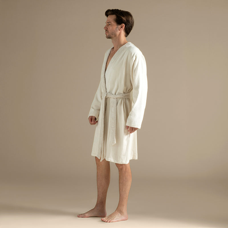Chakra Soire Unisex Bathrobe Natural